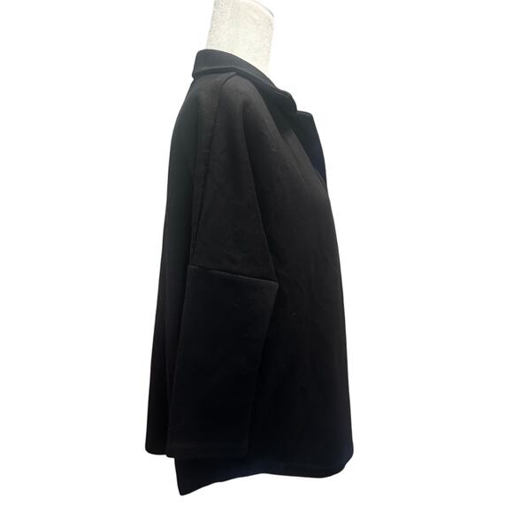 Pomander Place Oversized Collared Pullover Top – Black – XS/S - Picture 4 of 8